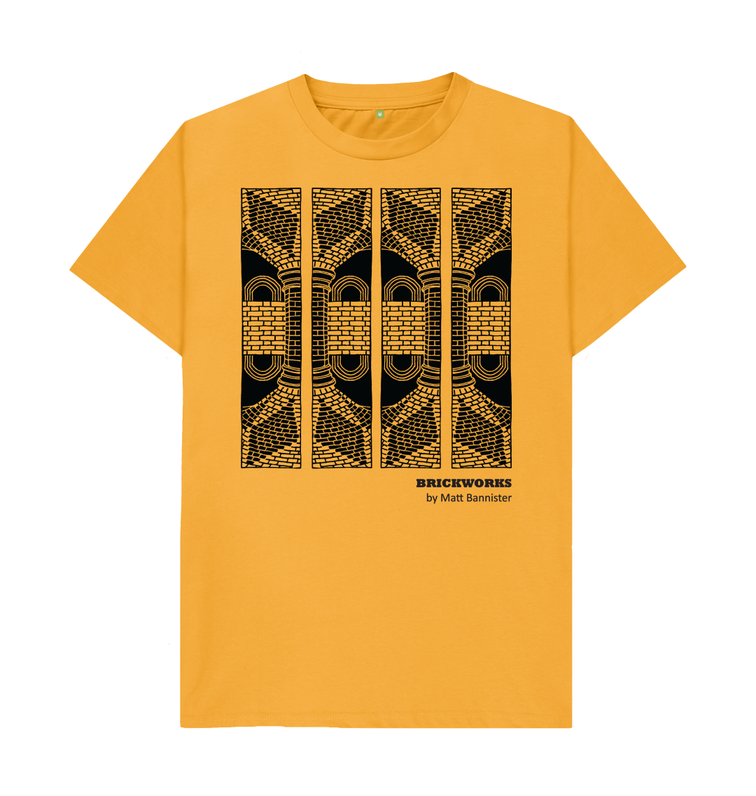 Crystal Palace Brickwork t-shirt (black design) MUSTARD.png