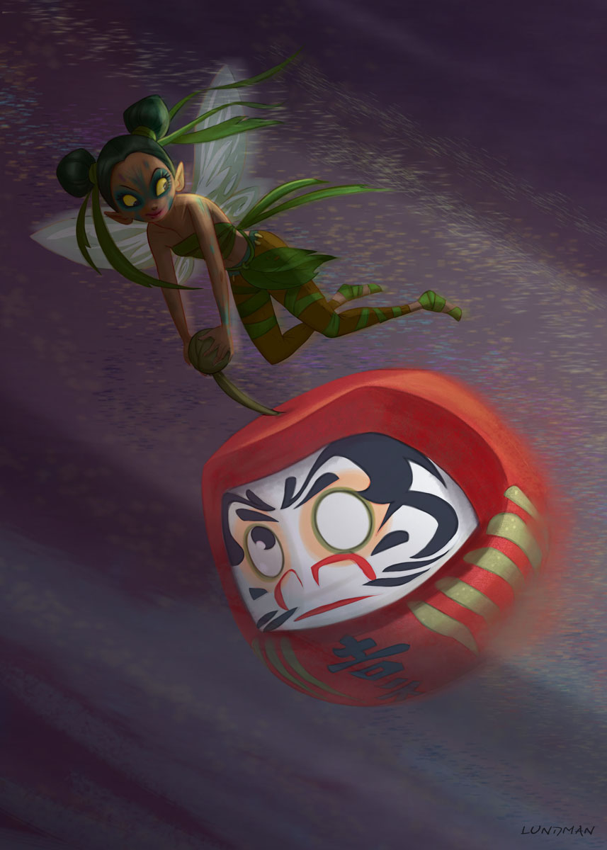 "Daruma Thief", Photoshop