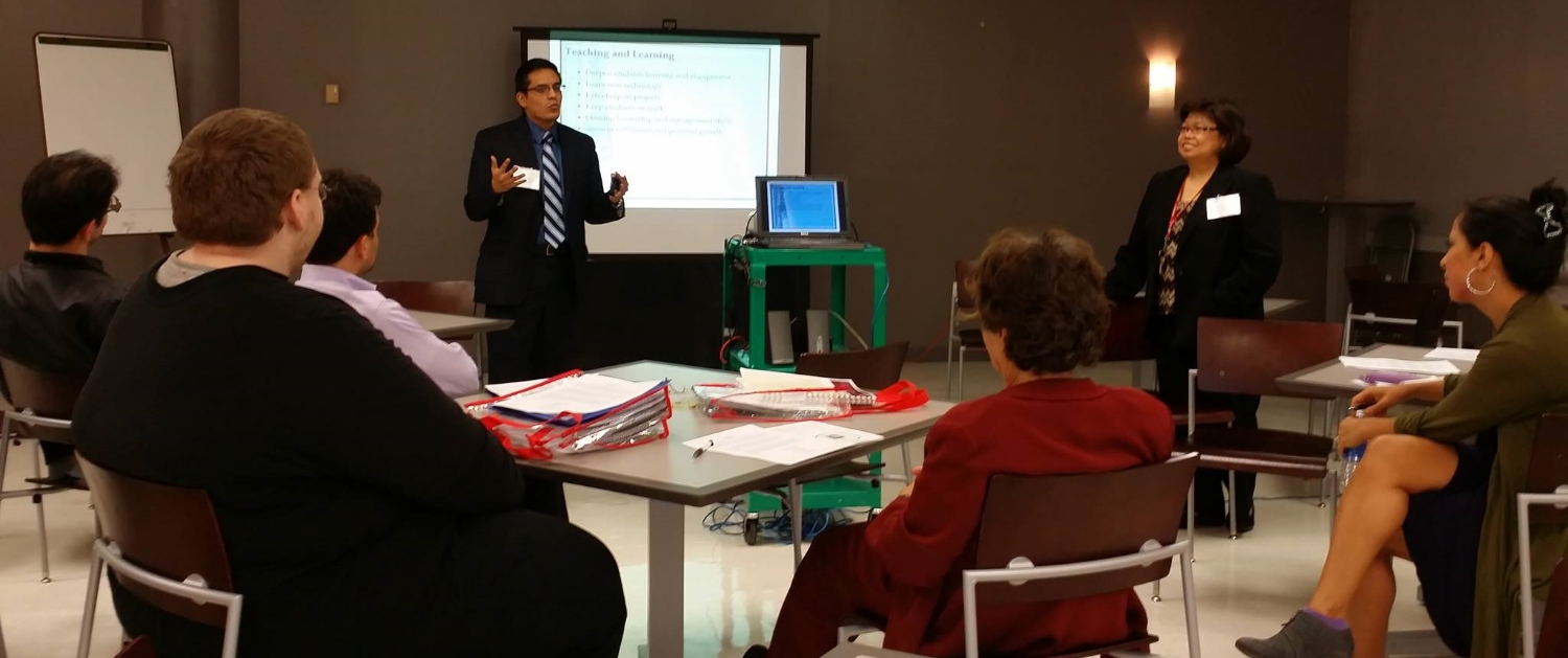 Presenting "ePortfolios and Peer Mentoring - Putting the Whole in Holistic" with my colleagues at the 10th Annual CUE Conference at LaGuardia Community College. May, 2014 (Photo by Mercedes del Rosario).
