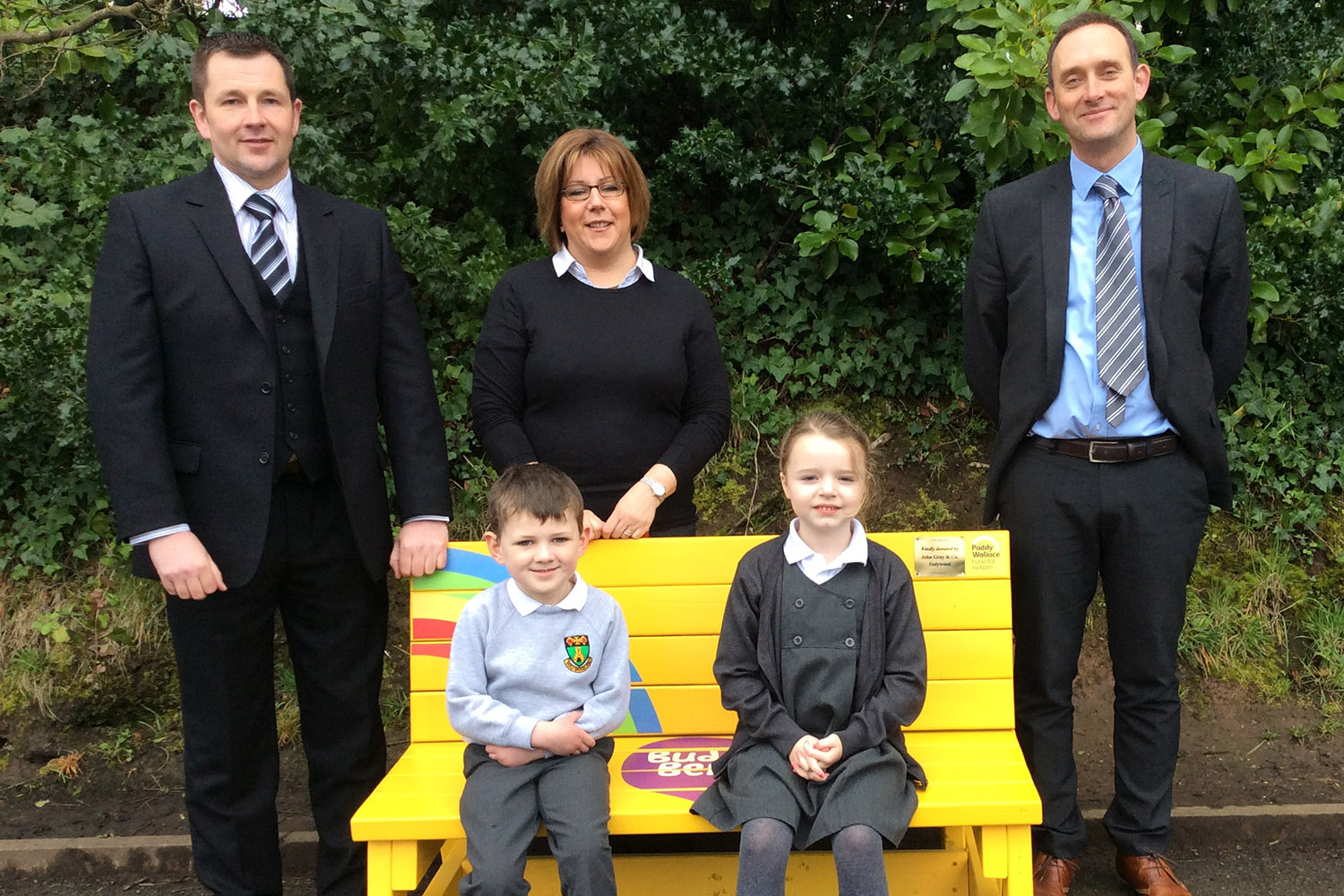 Luke and Lucy on the Buddy Bench