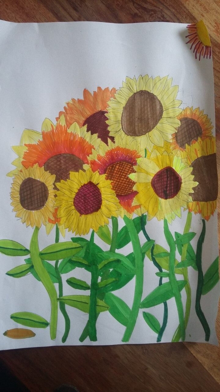 Delightful Sunflowers by Eira