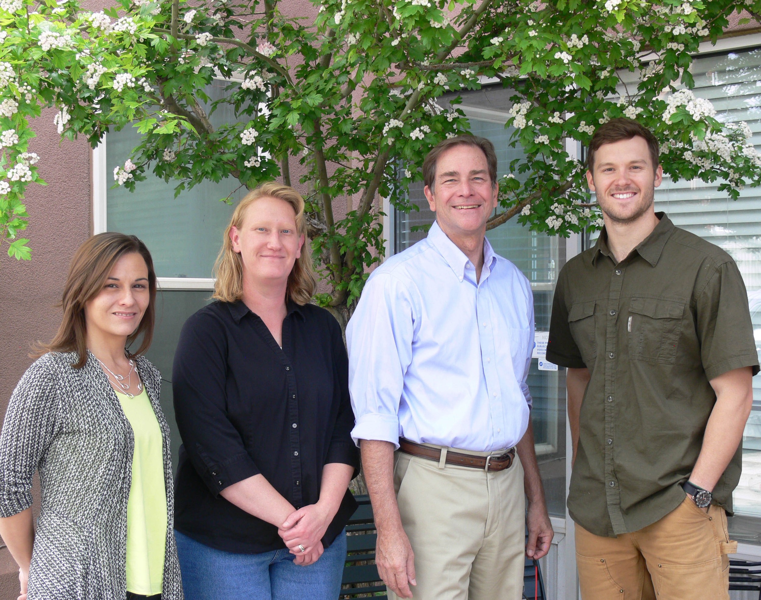 From left to right, Amber Hernandez, Jenny Crehore, Roger Burkart and Benjamin Simms.