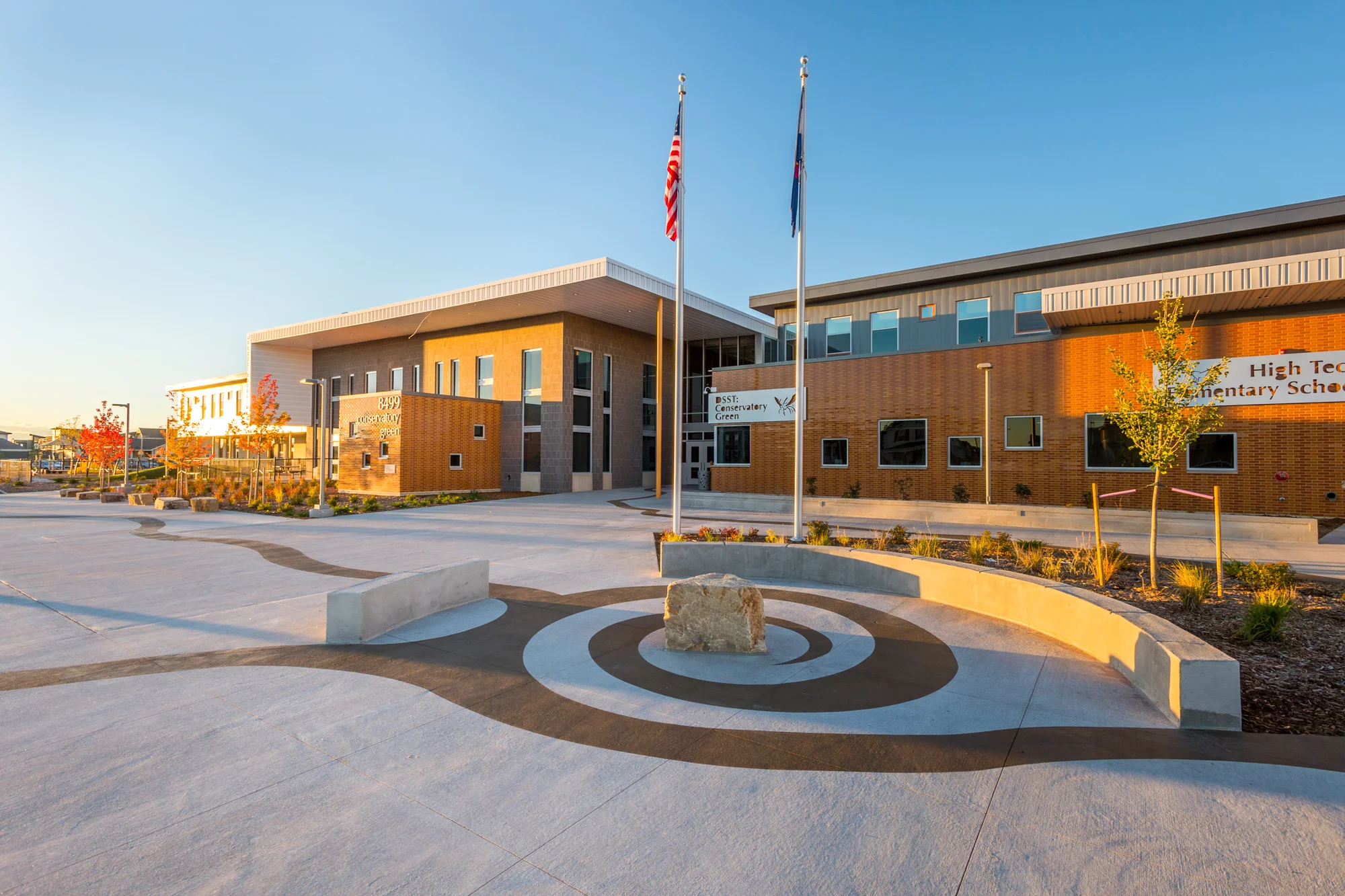 High Tech entry plaza