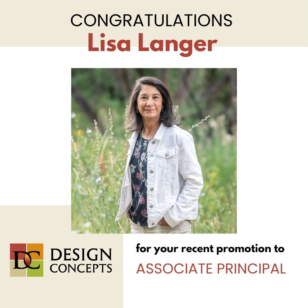 🎉 We're thrilled to announce Lisa Langer's promotion to Associate Principal at Design Concepts! 🌟 With over eight years of dedication to our team, Lisa has been instrumental in crafting innovative design solutions across the Front Range, with a foc