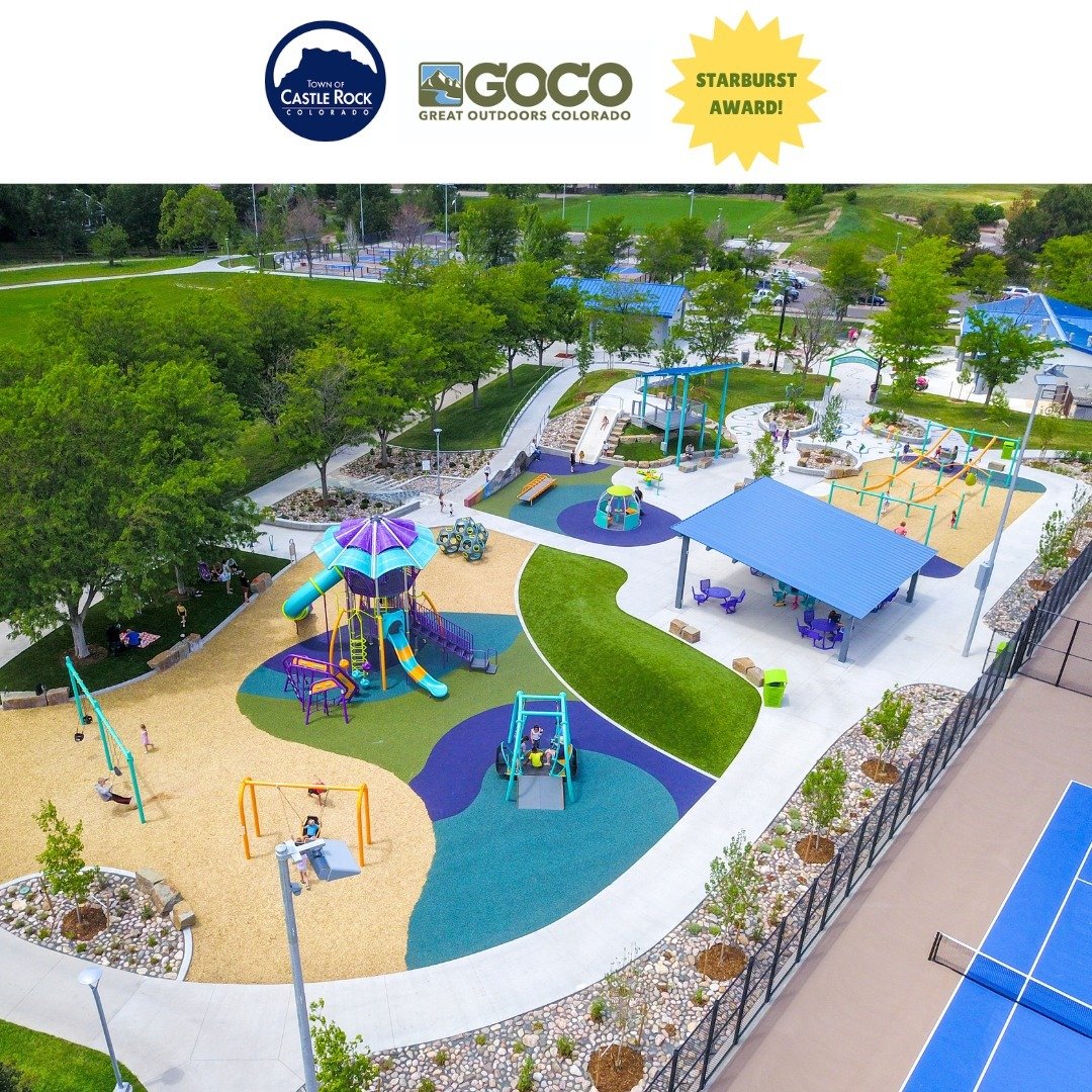 We're thrilled to share that the Town of Castle Rock has been awarded a 2024 Starburst Award for Butterfield Crossing and Possibilities Playground! 🏆 This recognition, generously provided by GOCO celebrates the exceptional use of lottery funds for c