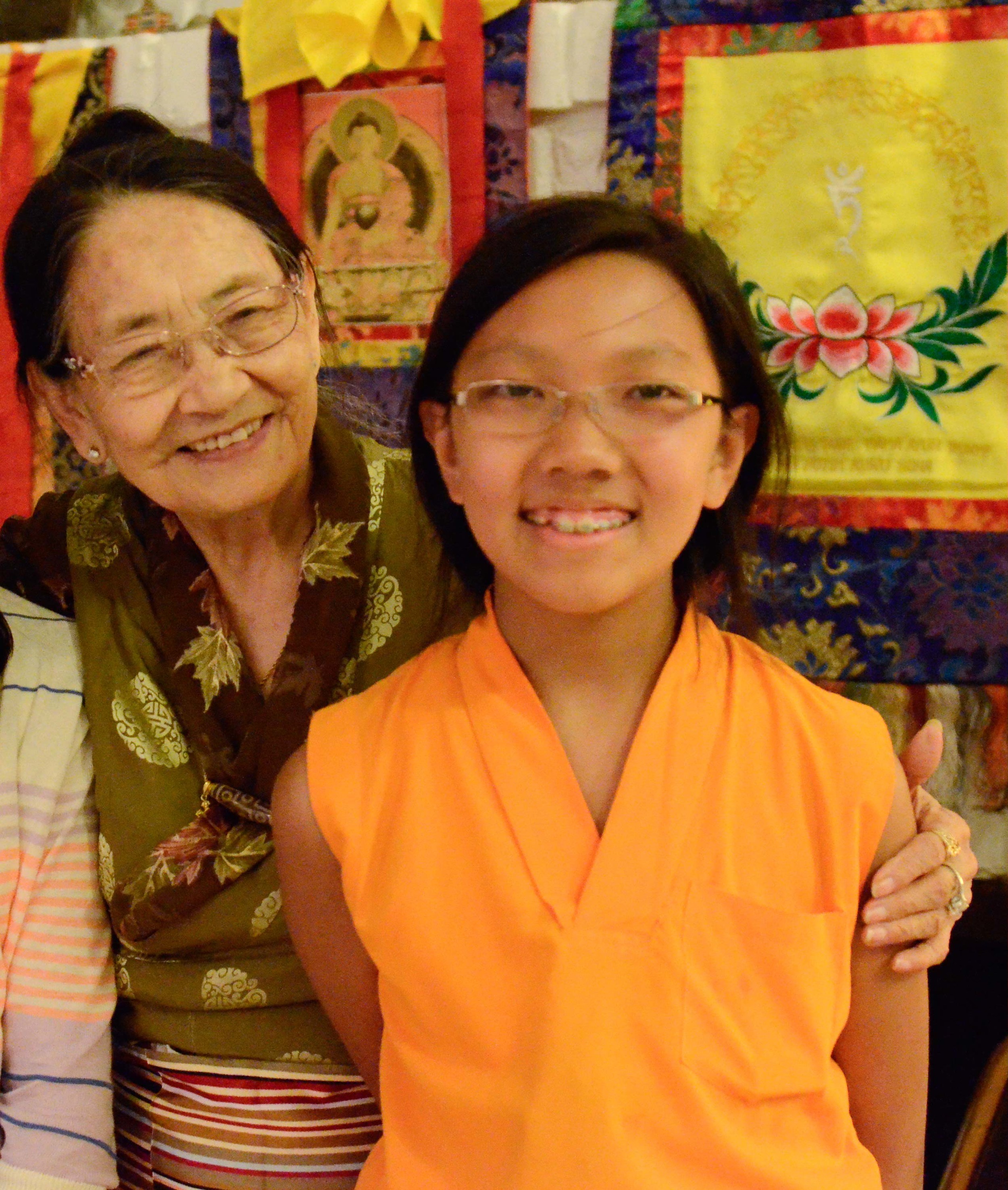 Dagmola Sakya and her grandson, Asanga Rinpoche