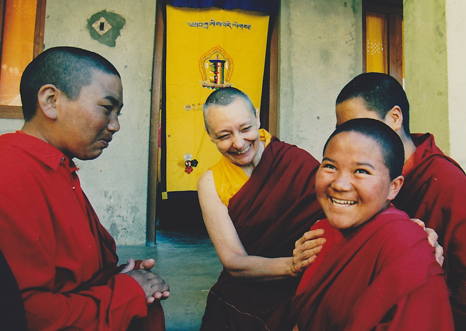 Jetsunma and her nuns at Dongyu Gatsal Ling nunnery