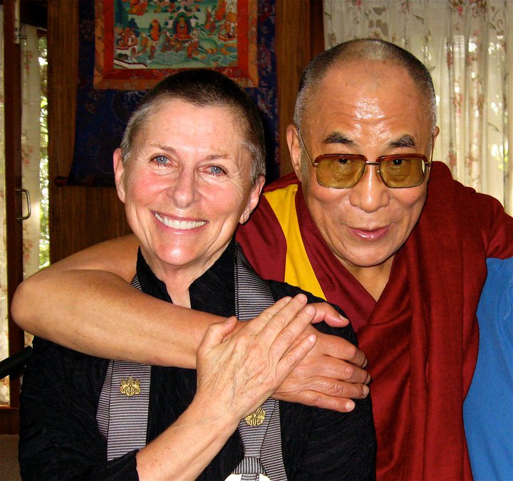 His Holiness the Dalai Lama with Roshi Joan Halifax
