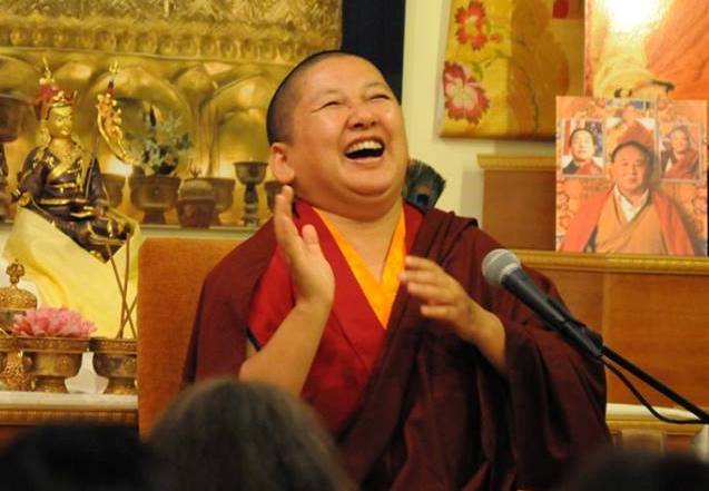 Khandro Rinpoche giving a talk at Rigpa New York, 2013