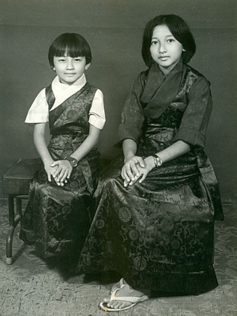 Khandro Rinpoche with her sister Jetsun Dechen Paldron in North India