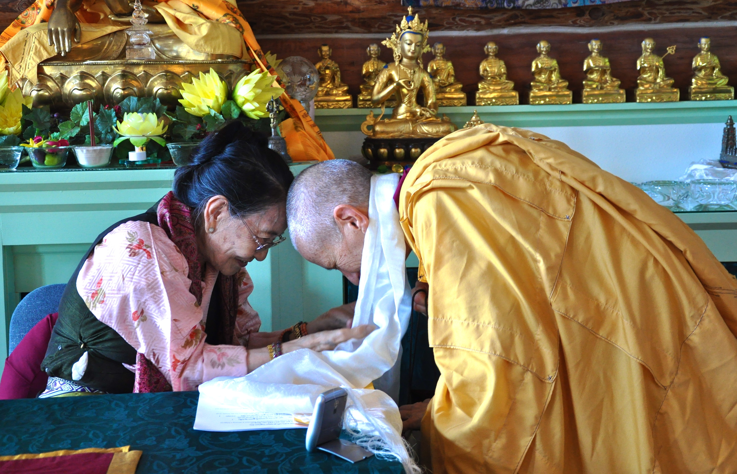 Dagmola Sakya visiting Sravasti Abbey