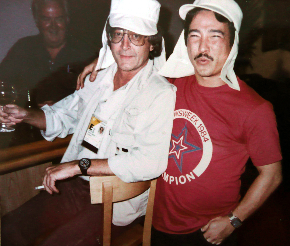  John "Willie" Whelan in the background, Dave "The Coach," Wyland sitting and myself, 1984 Olympics, Los Angeles. 