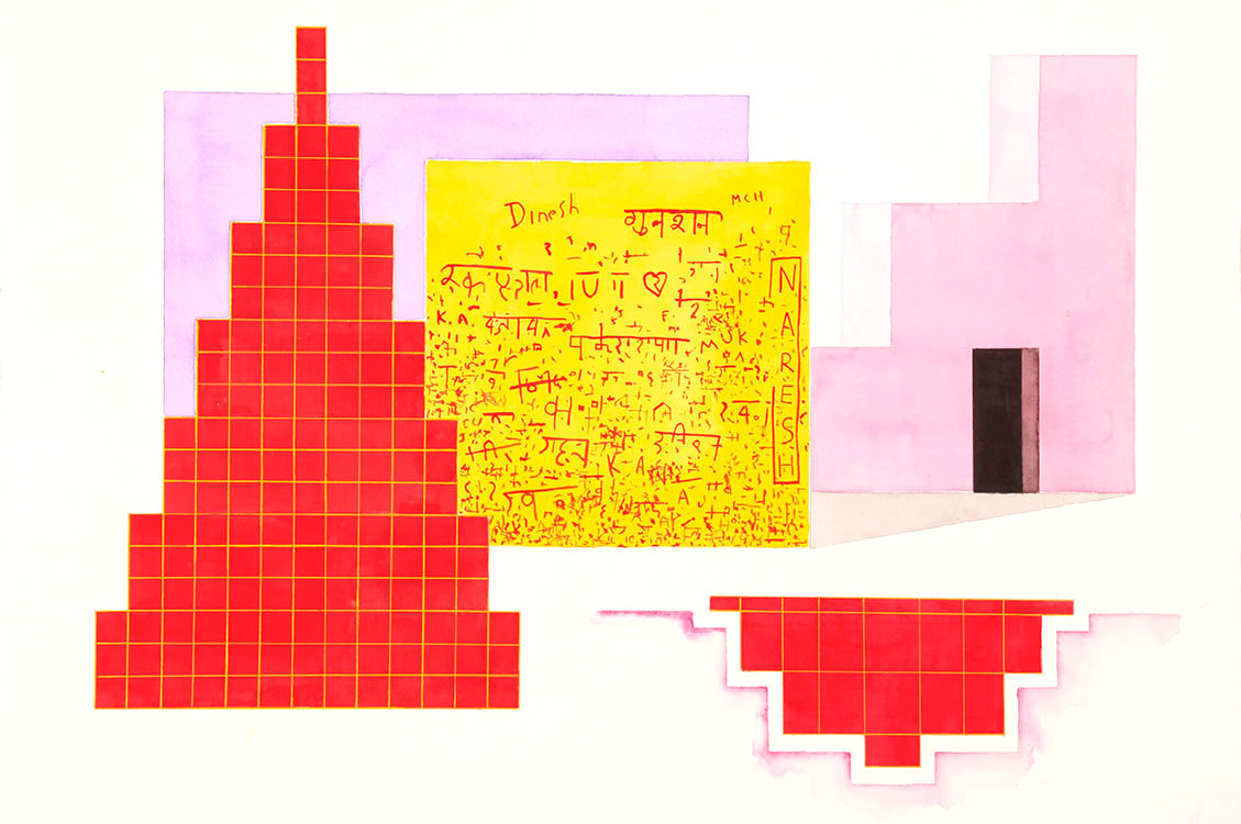 'Samode' India Song Series 2011 / Size: 66cm x 88cm (framed) / Mediam: Acrylic & watercolour on paper / Price: $5,500 / Purchase