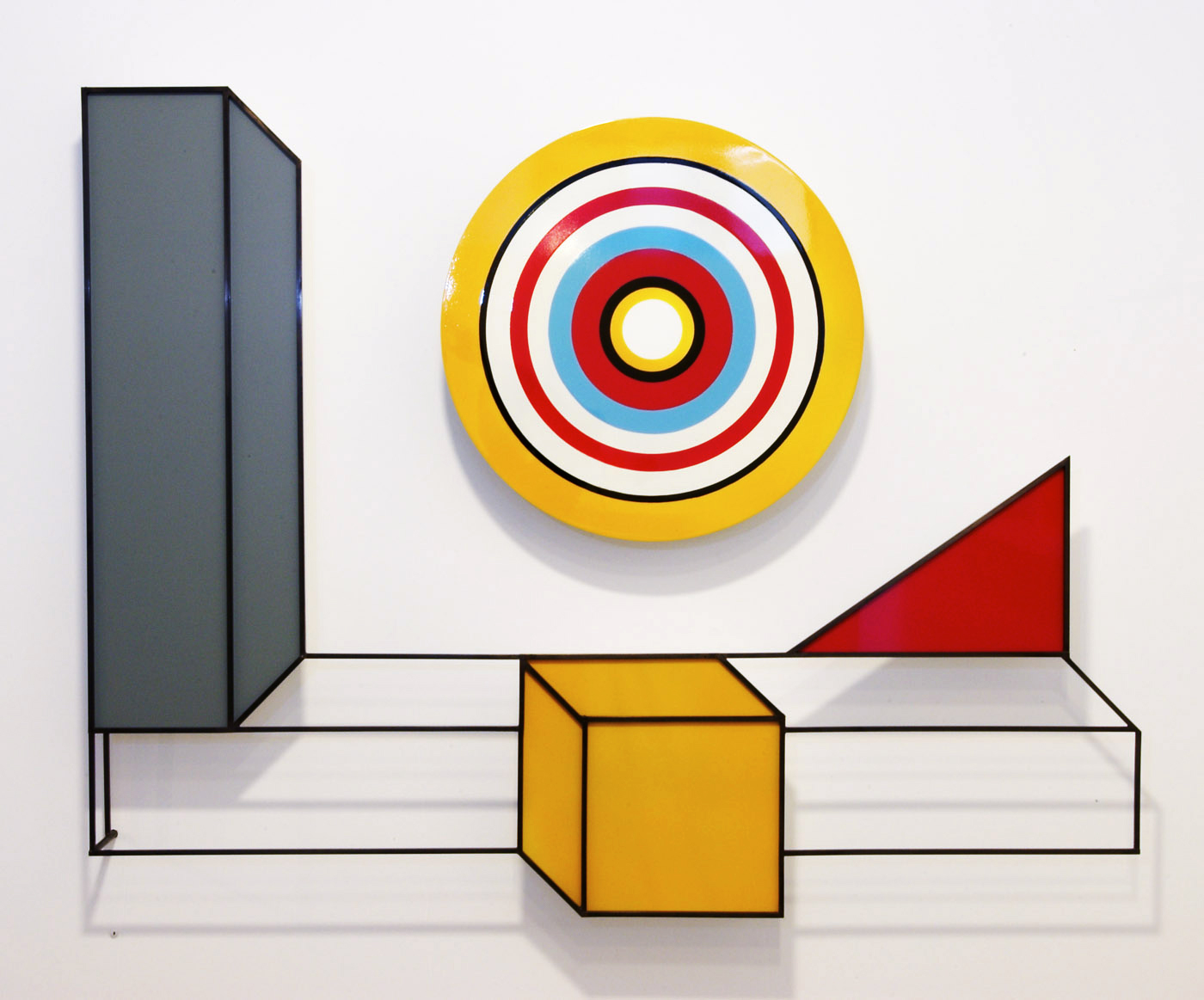 'Primary Target' 2006 (2x elements) / Materials: Painted brass & aluminium / Size: 95cm x 130cm x 12cm / Price: $15,000 / Purchase