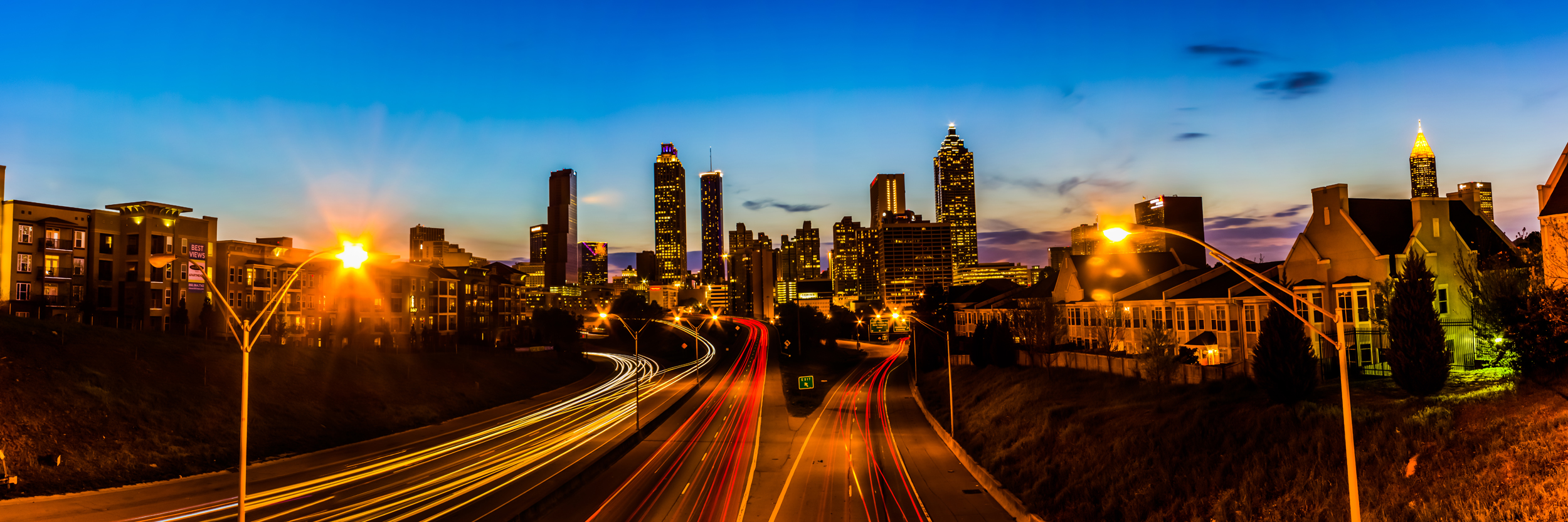 Atlanta Skyline from the Jackson Street Bridge at Sunset