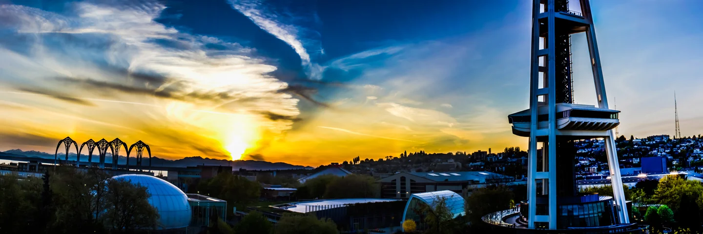 Seattle Sunset from Fischer Plaza