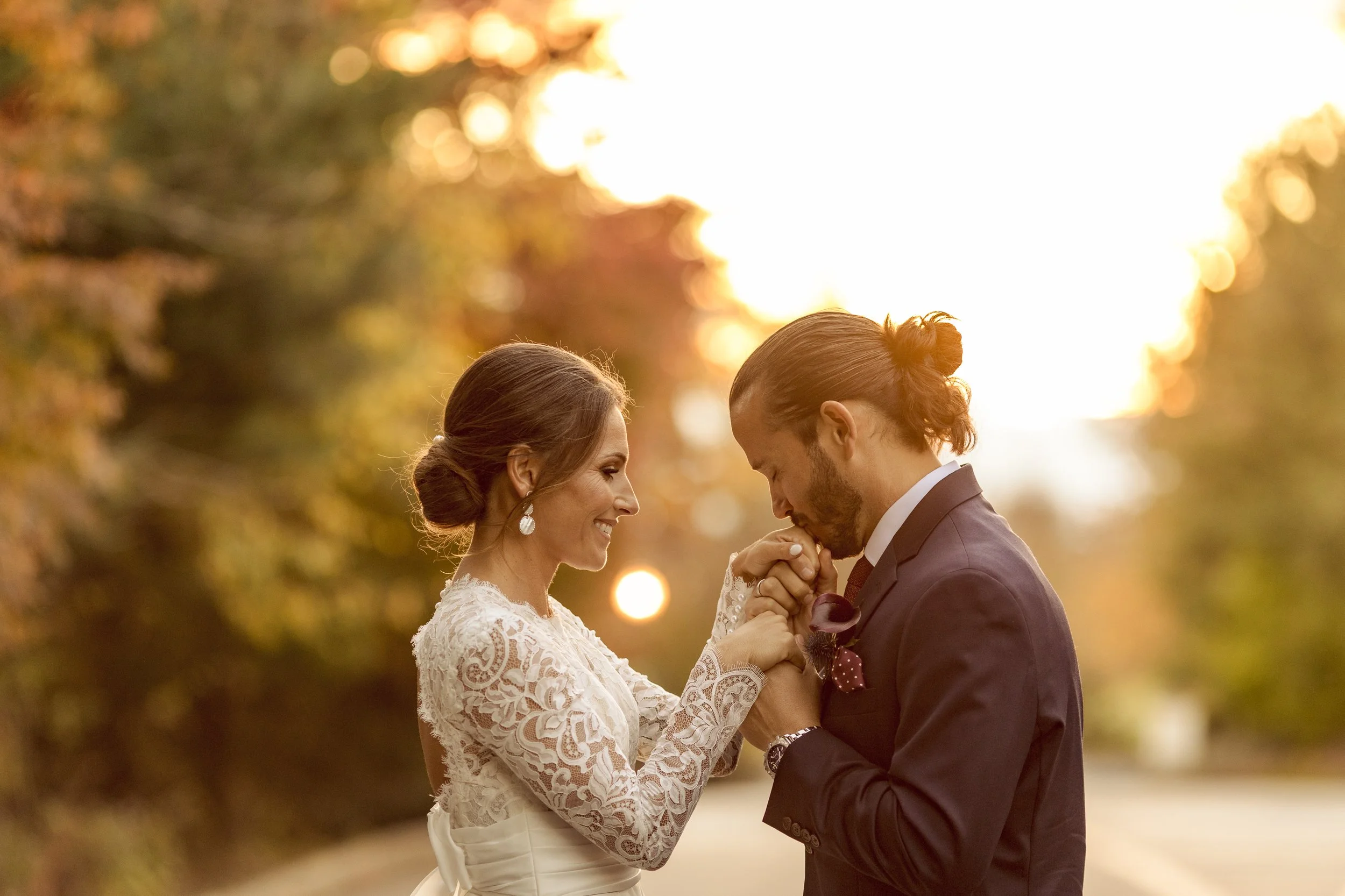 Pleasantdale Chateau Wedding sunset