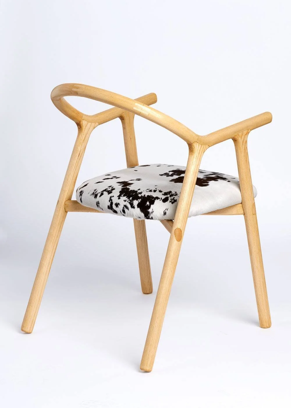 Custom one off designer chair in ash. Built as a manufacturer's prototype..