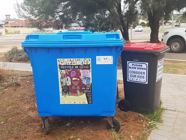The community is being urged to use the blue plastic recycling bins properly.