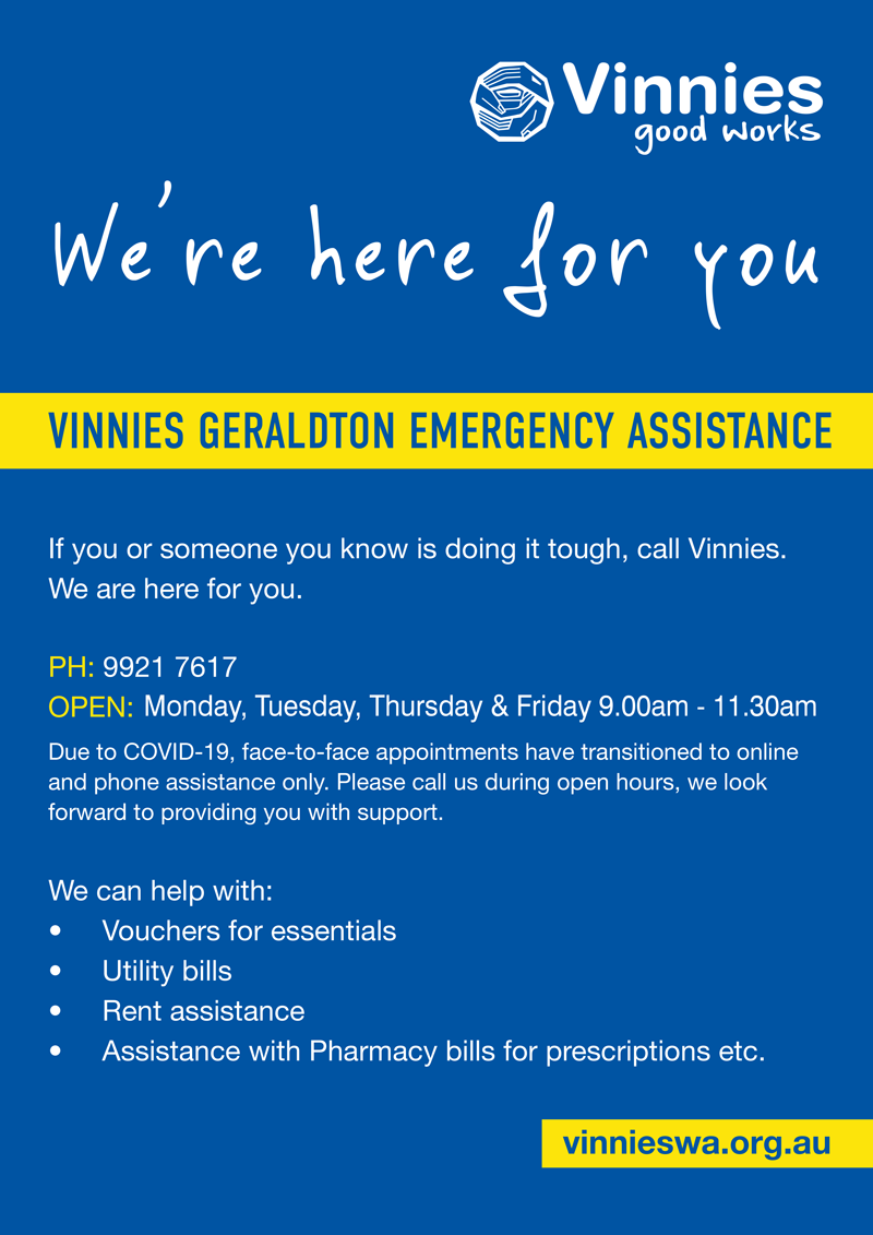 St Vinnies Emergency Relief Opening Hours Everything Geraldton