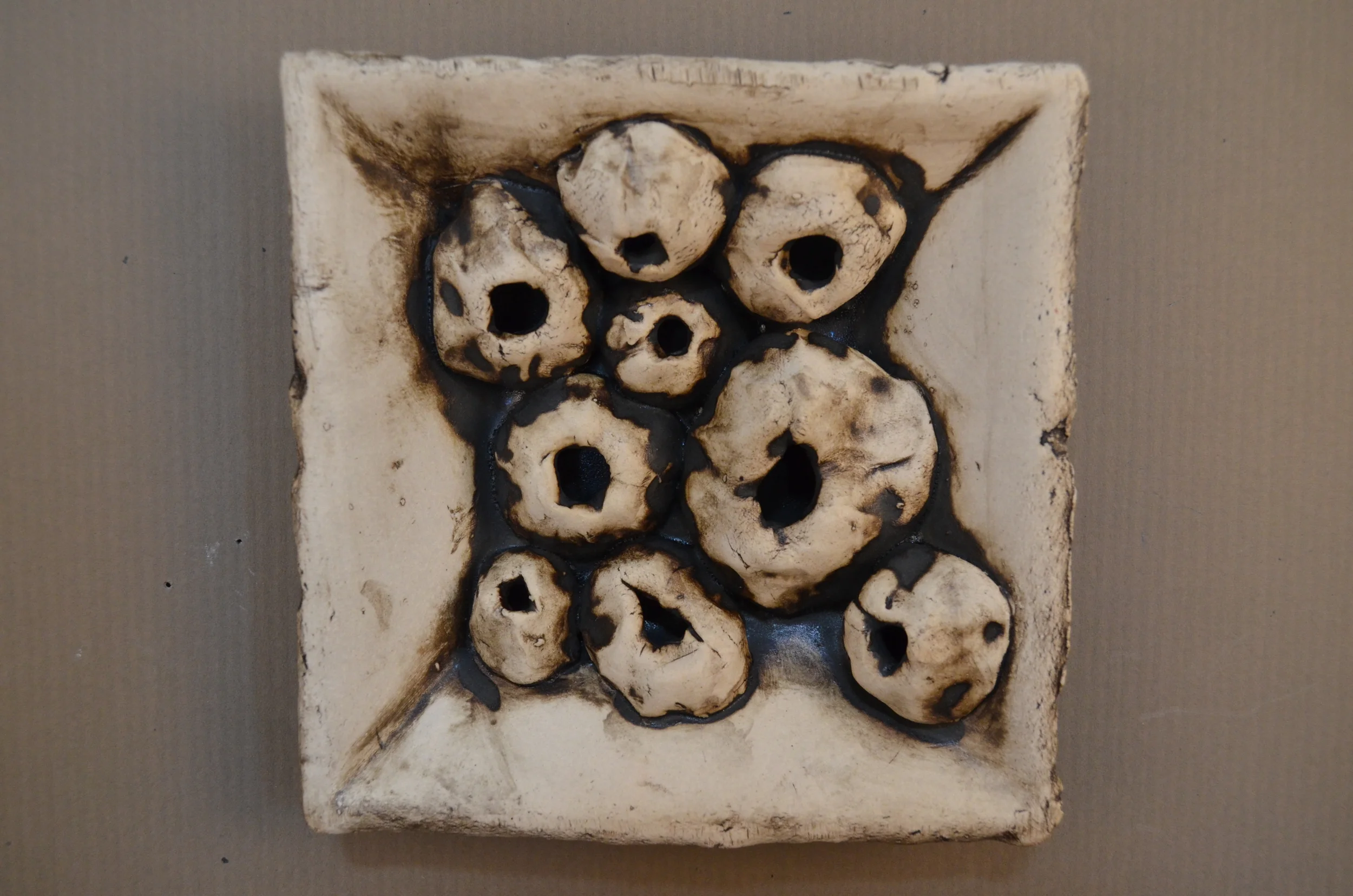 Cell, 6.5" x6.5" x2" 2013 Ceramic