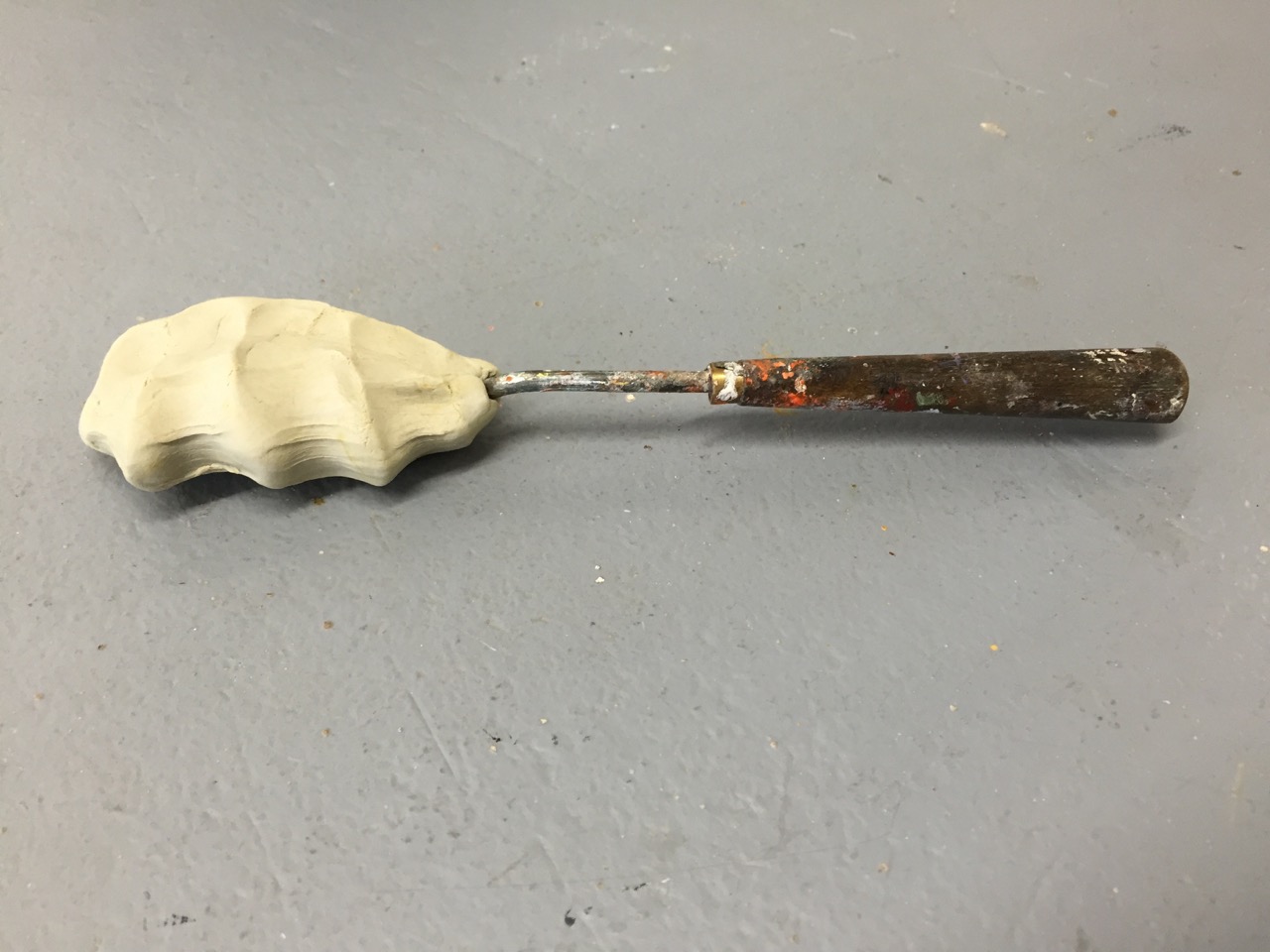 Untitled #1, 2013, Apoxie Sculpt and palette knife, 2” x 7” x 3"