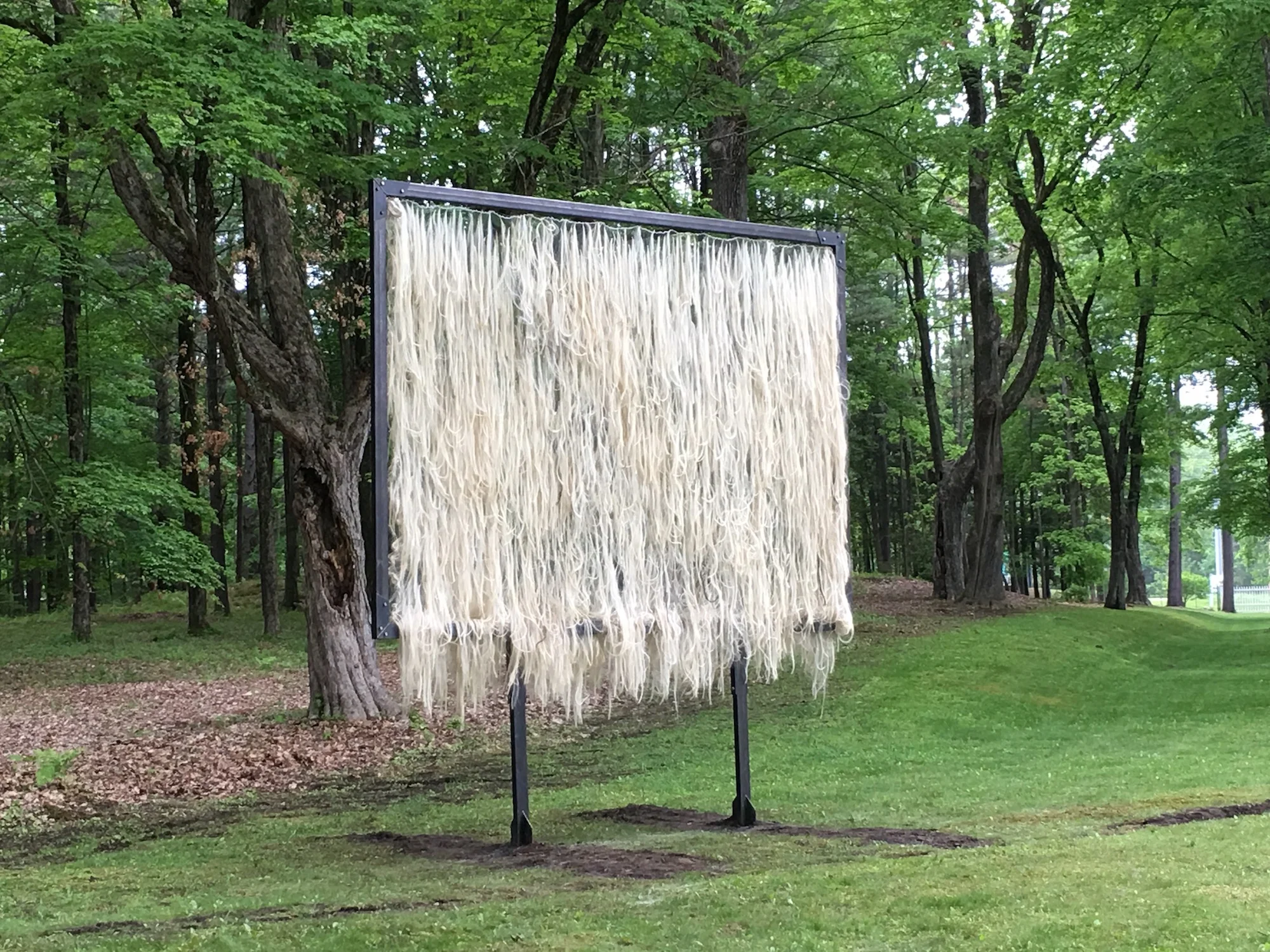 Stall, horsehair from reclaimed cello bow strings, NWM Studio