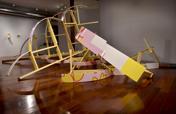 "Spin" installation at Boston Sculptors Gallery