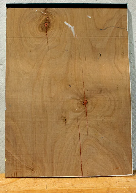 Detail of back _ I Made This Shelf / scrap plywood