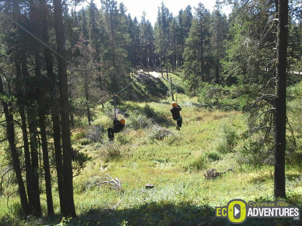 Ziplining at Cypress Hills