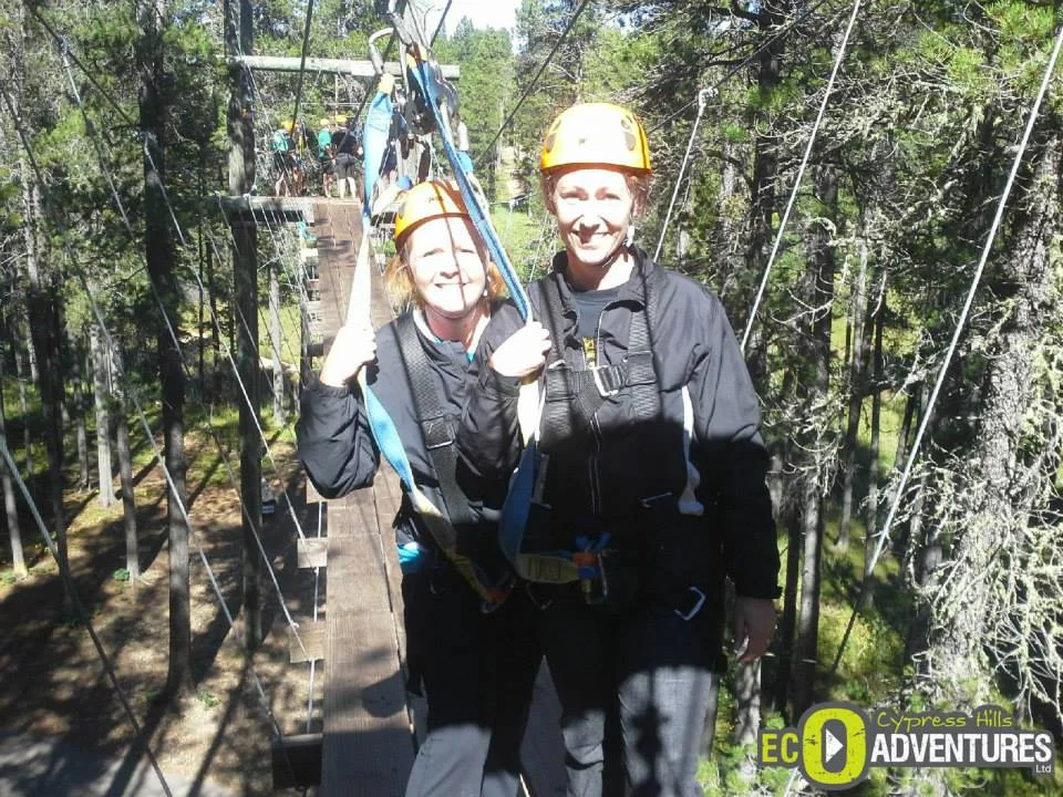 Ziplining at Cypress Hills