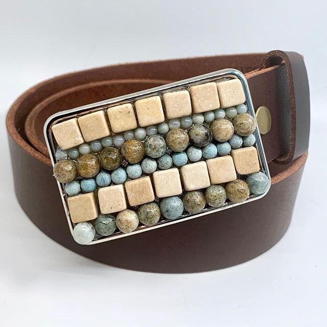 ⏺ Jasper ⏹ Fossil - A beautiful harmony of natural stones in earth tones. 💙🤎 - Shop link in profile. -
 #jasperstone #beltbuckle  #etsyfinds #shopetsy #bohemianstyle #fashiontrends #Springtrends2020  #bohostyle #bohochic #fashiontrends #fashionista