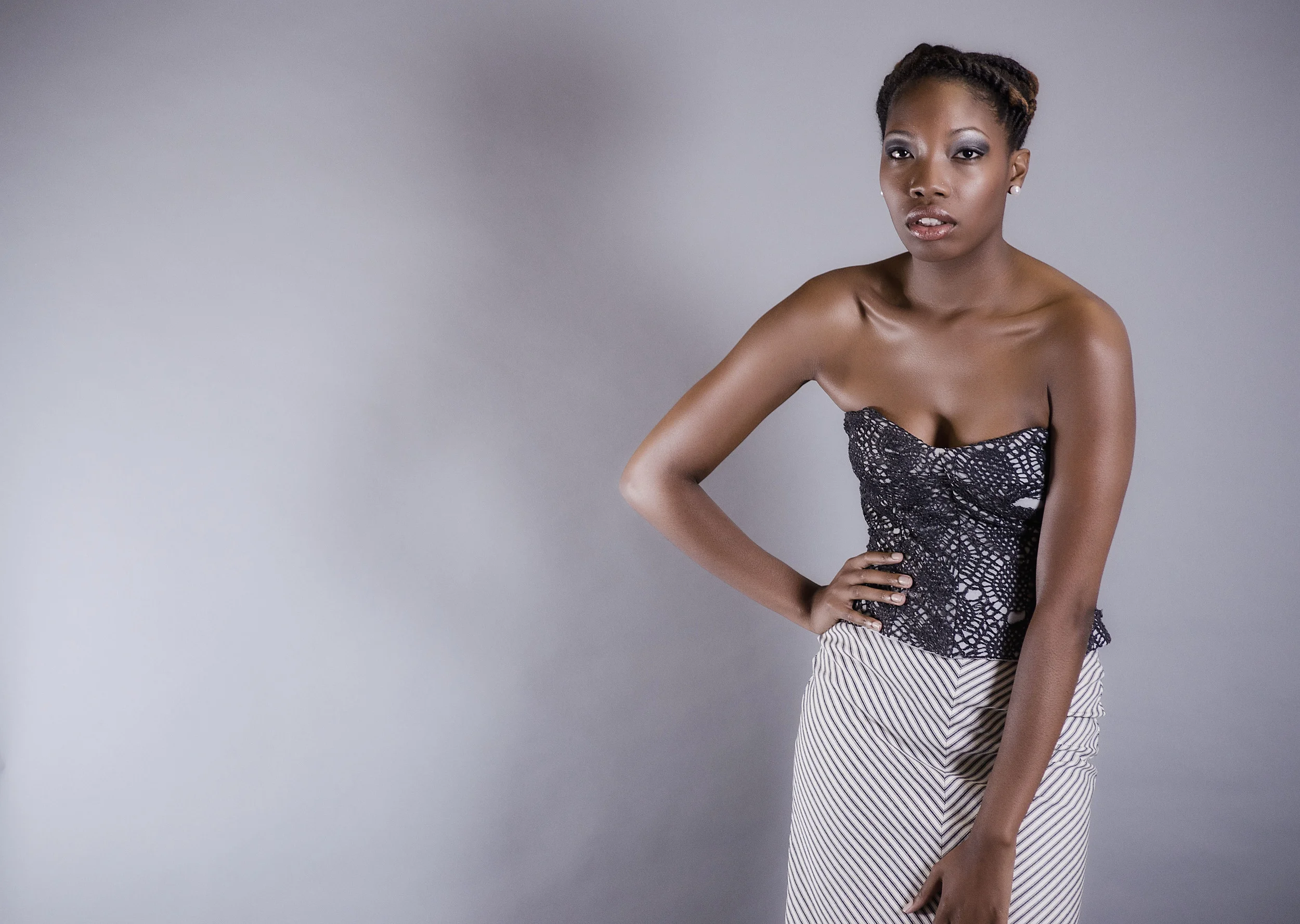 Denim Corseted Bustier