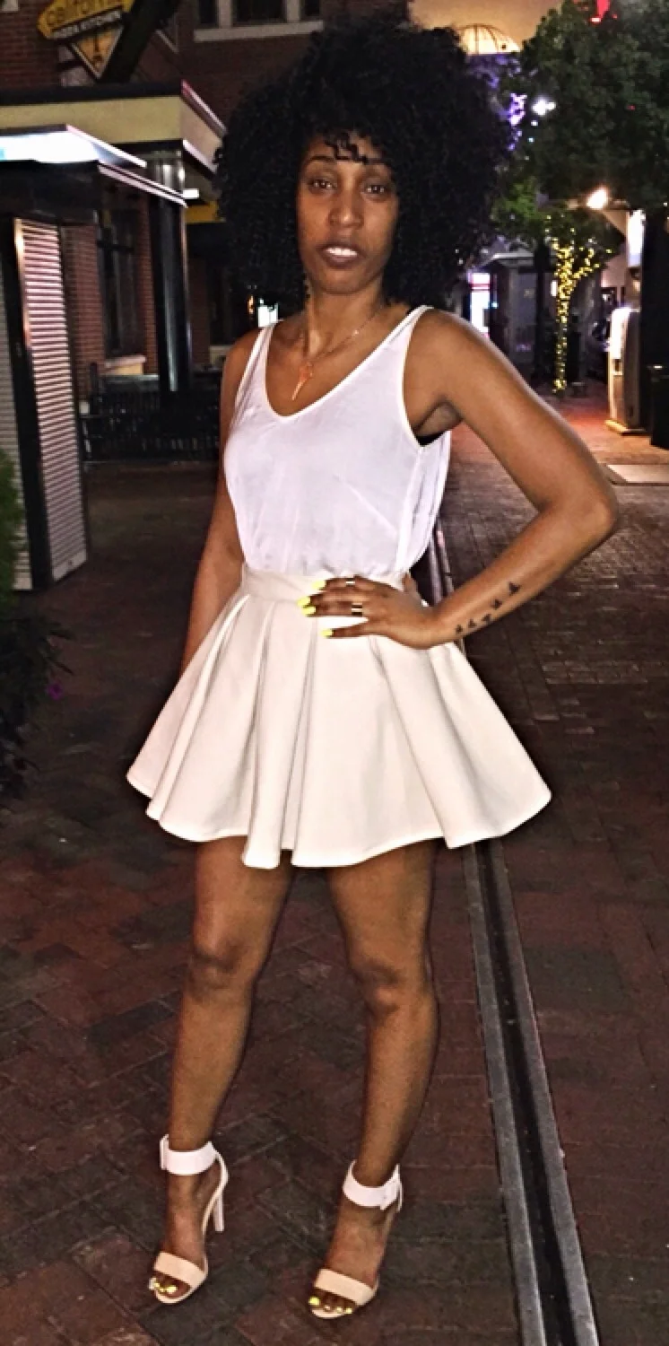 Pleated Leather Circle Skirt