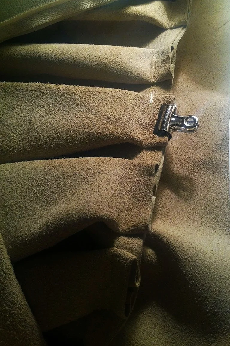 Pleated Leather Circle Skirt