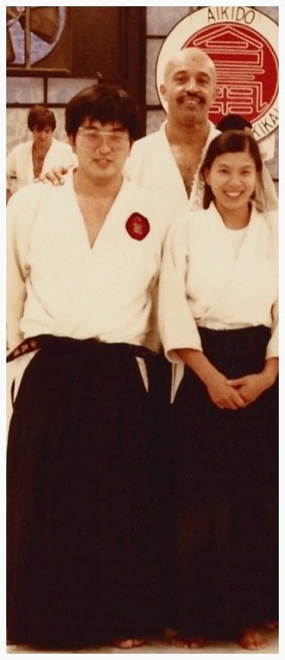 New York Aikikai "Morning Class" instructor, Luqman Abdul Hakeem , with Phillip and Jane Ozeki, in 1979.