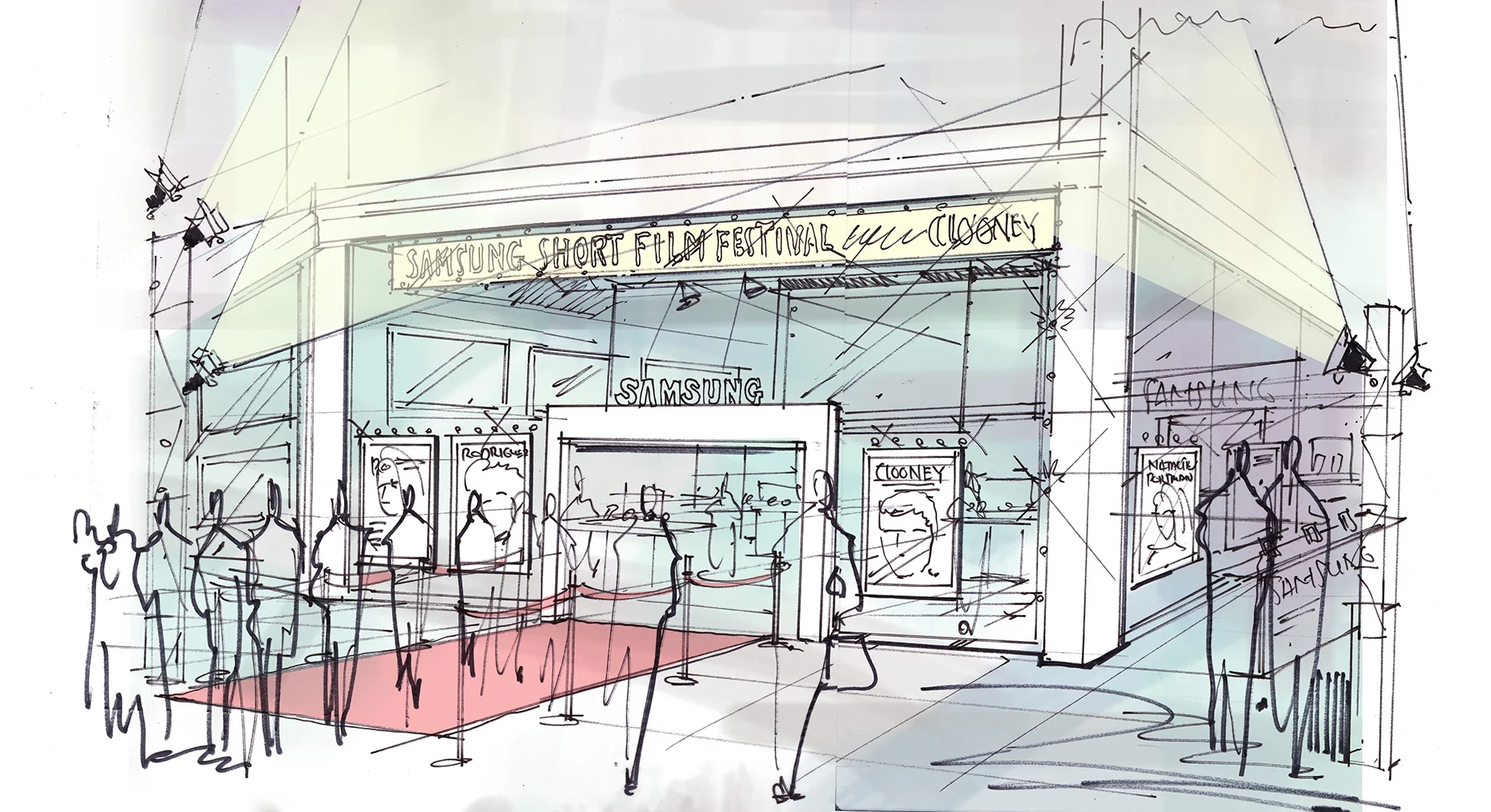 Bring all the glamor and excitement of a real short film festival premier at Samsung flagship stores.