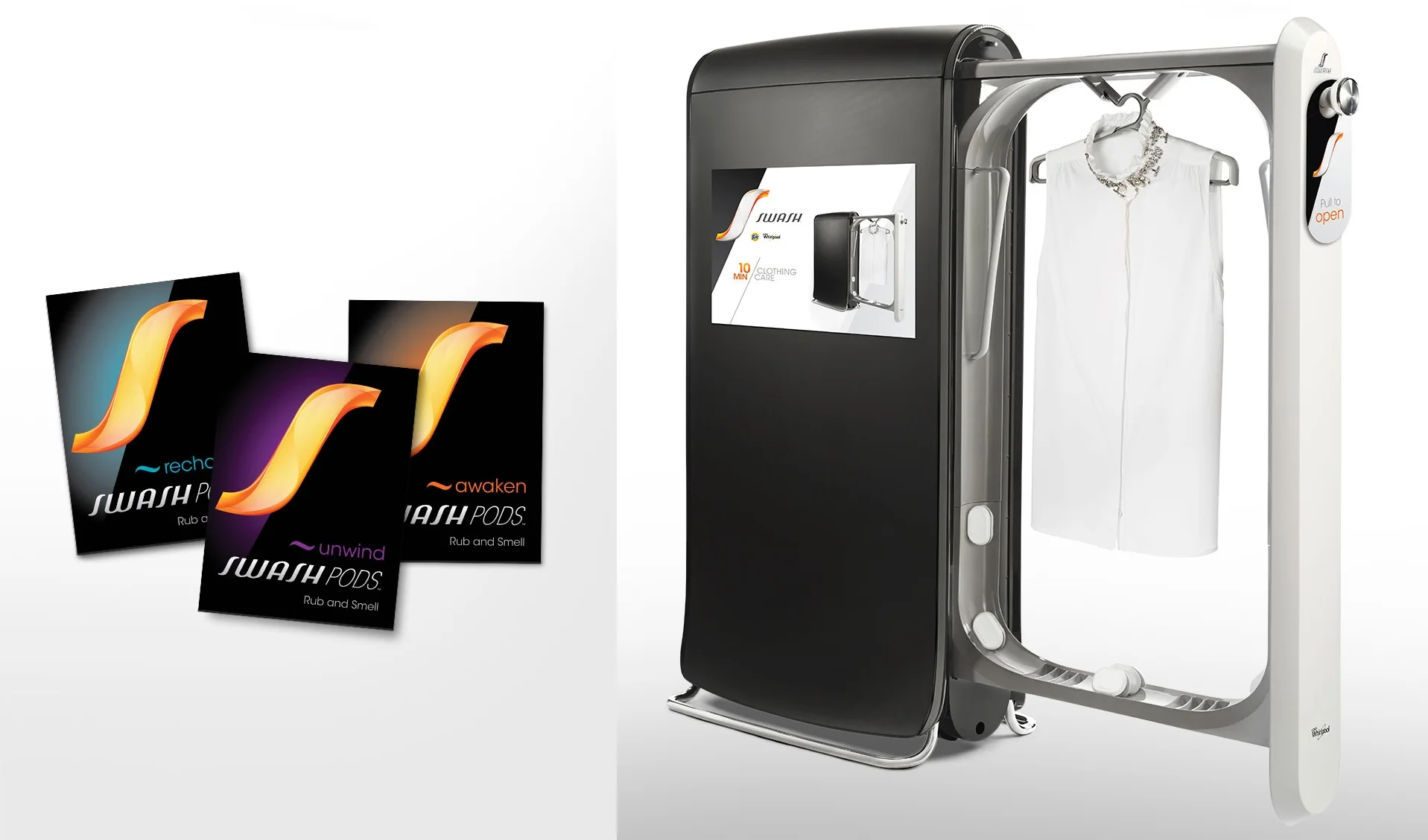 Above: Take-a-way sent cards, In-store display with decal and info hangers.Below: Take-a-way brochure