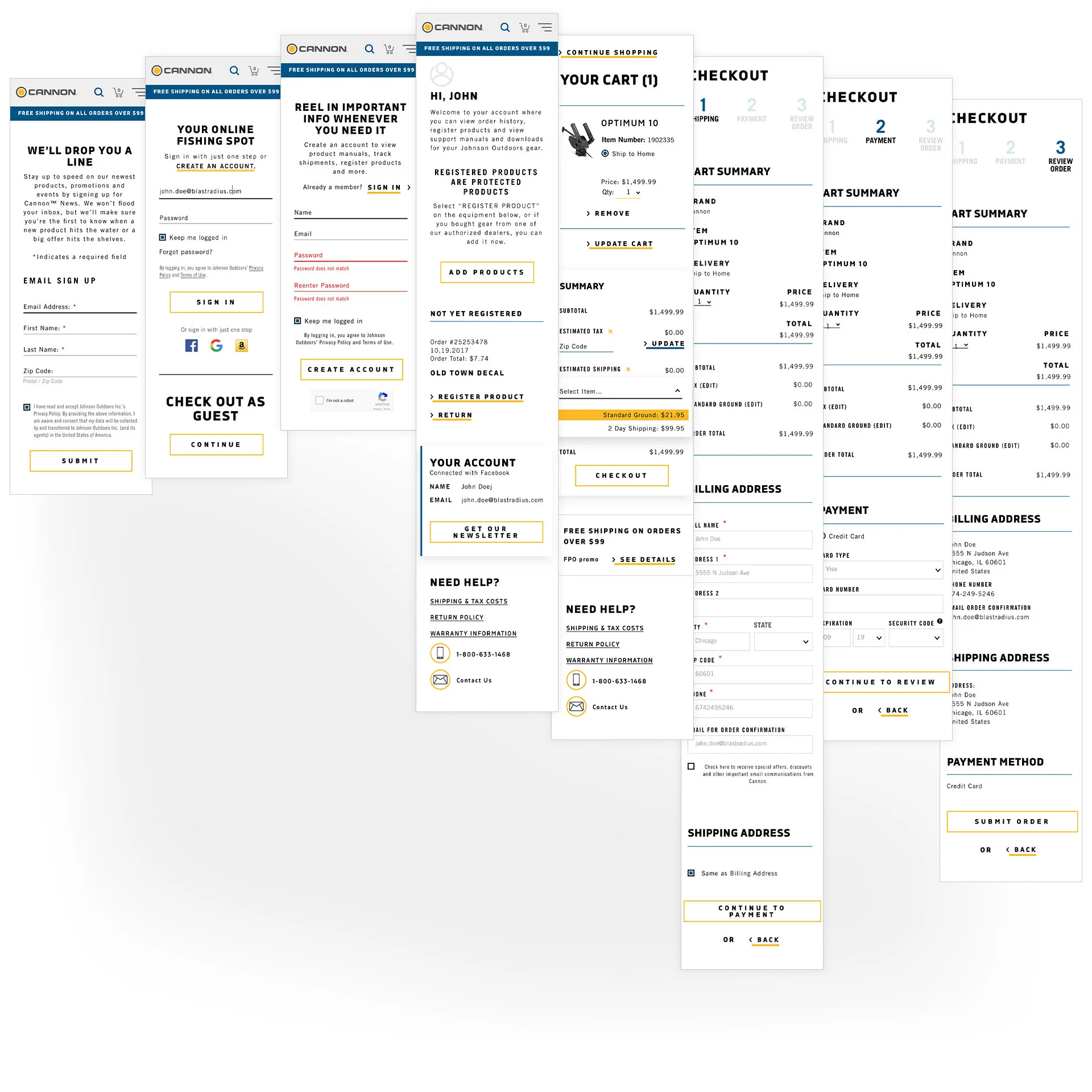 CX: Customer journey through the Form pages &amp; purchasing process