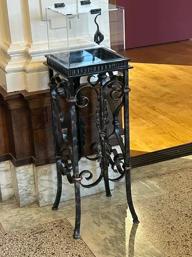Donation Box Stand at Sonoma County Museum