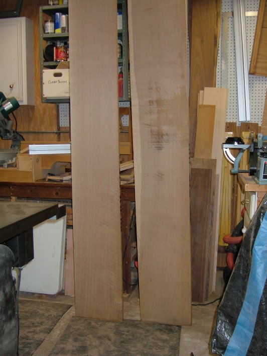 Rough cut quarter sawn white oak purchased and ready for milling to project specs.