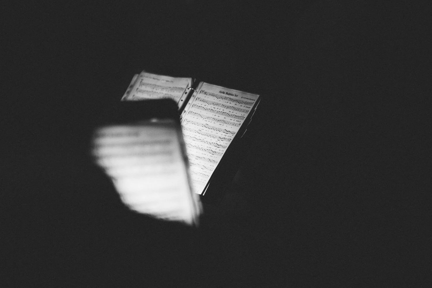 Sheet music of ceilidh band