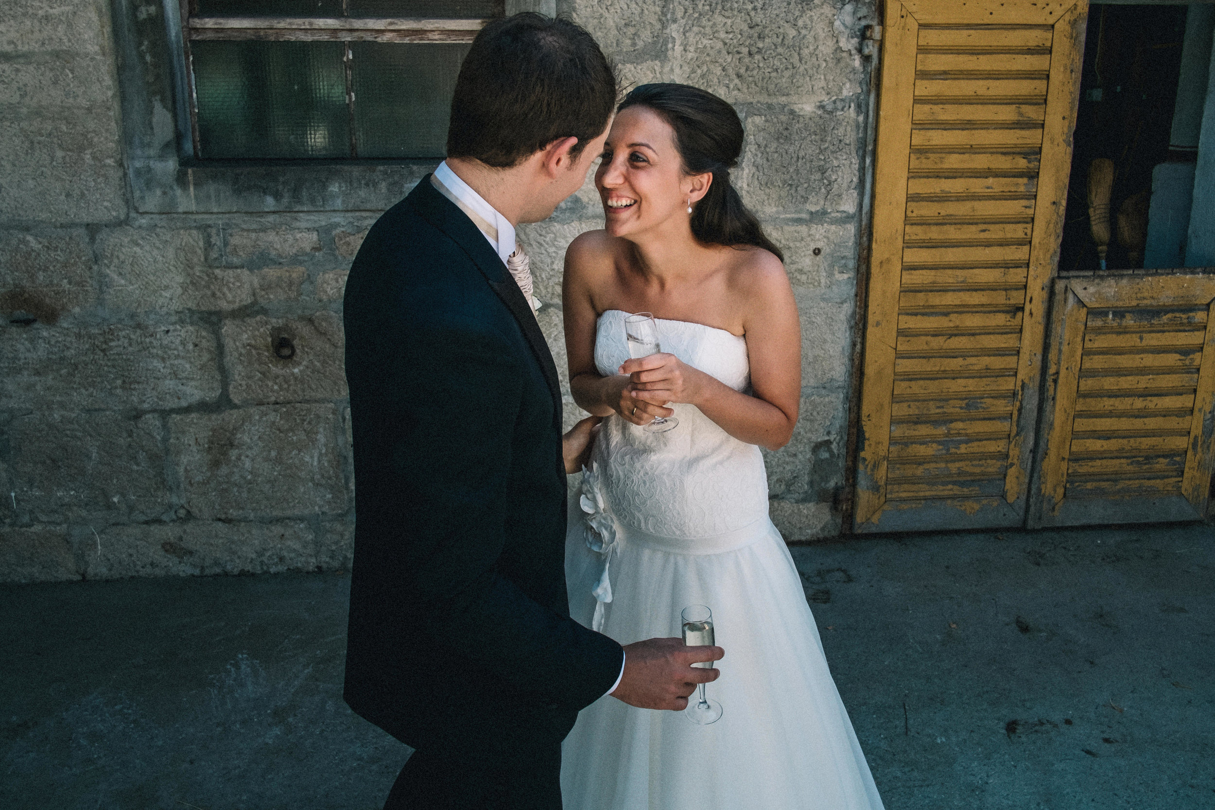  Bride & groom laughing