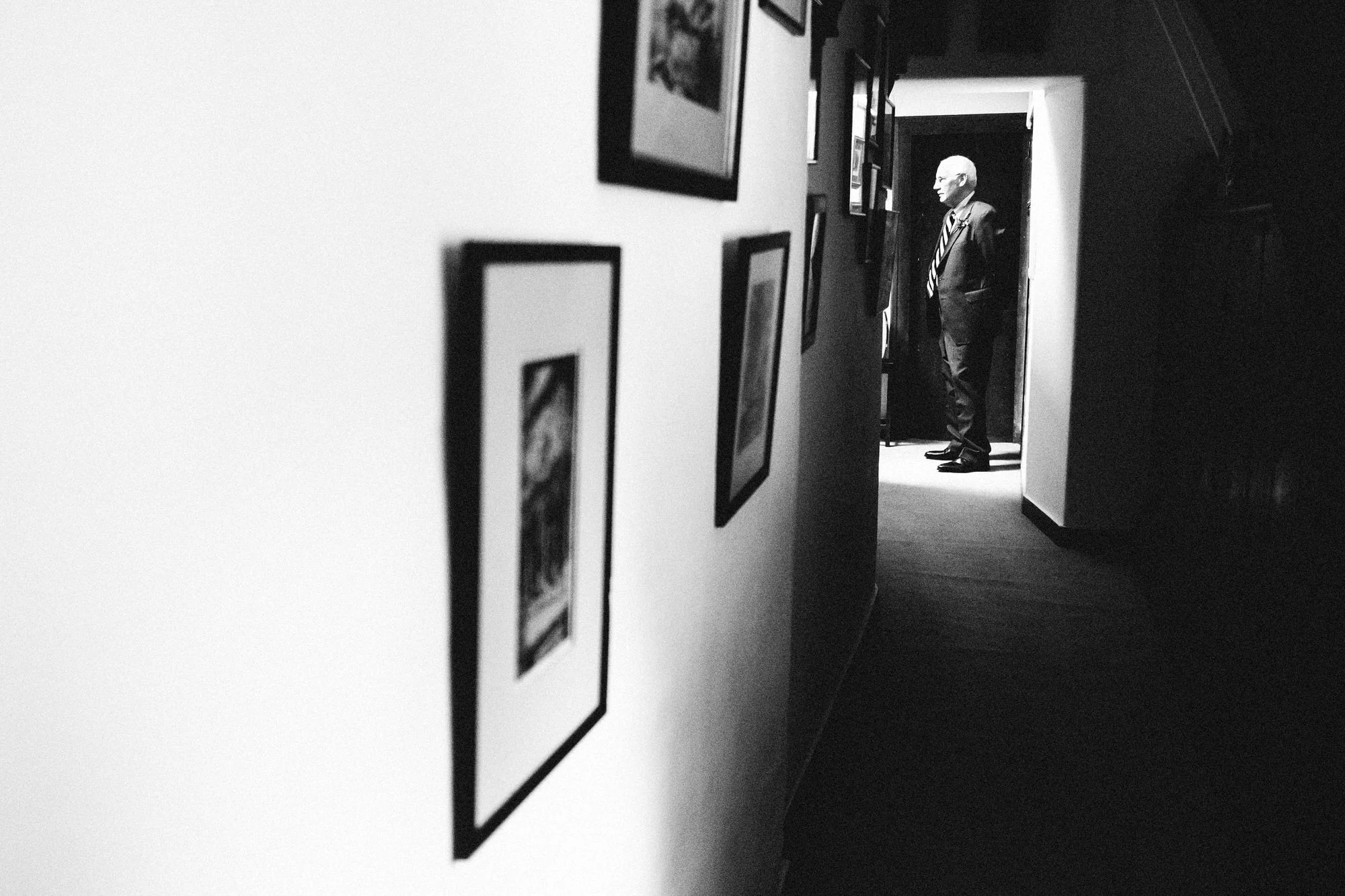 Father of the bride waits