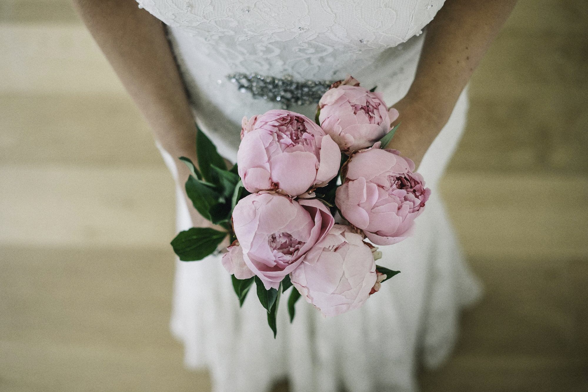 Bride holding her bouquet 