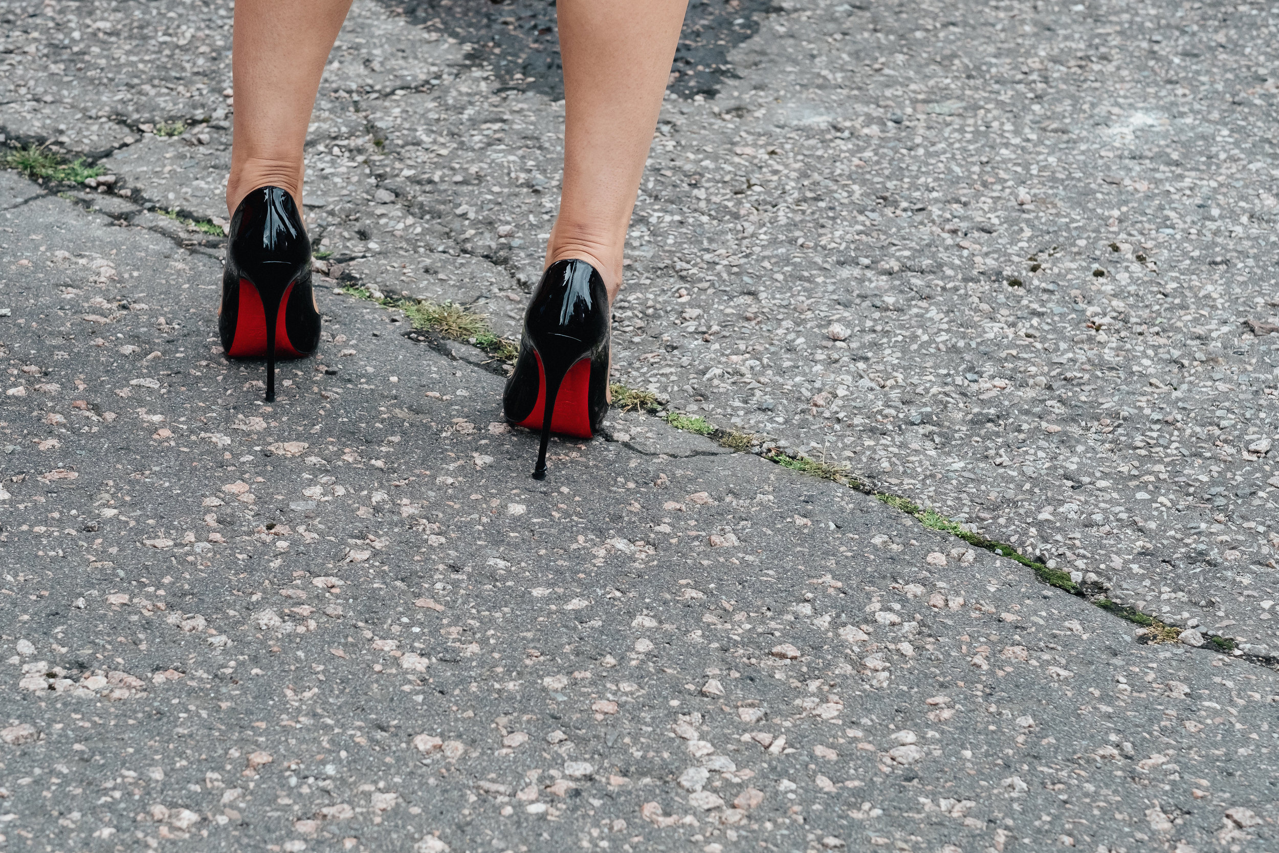 Red heeled shoes