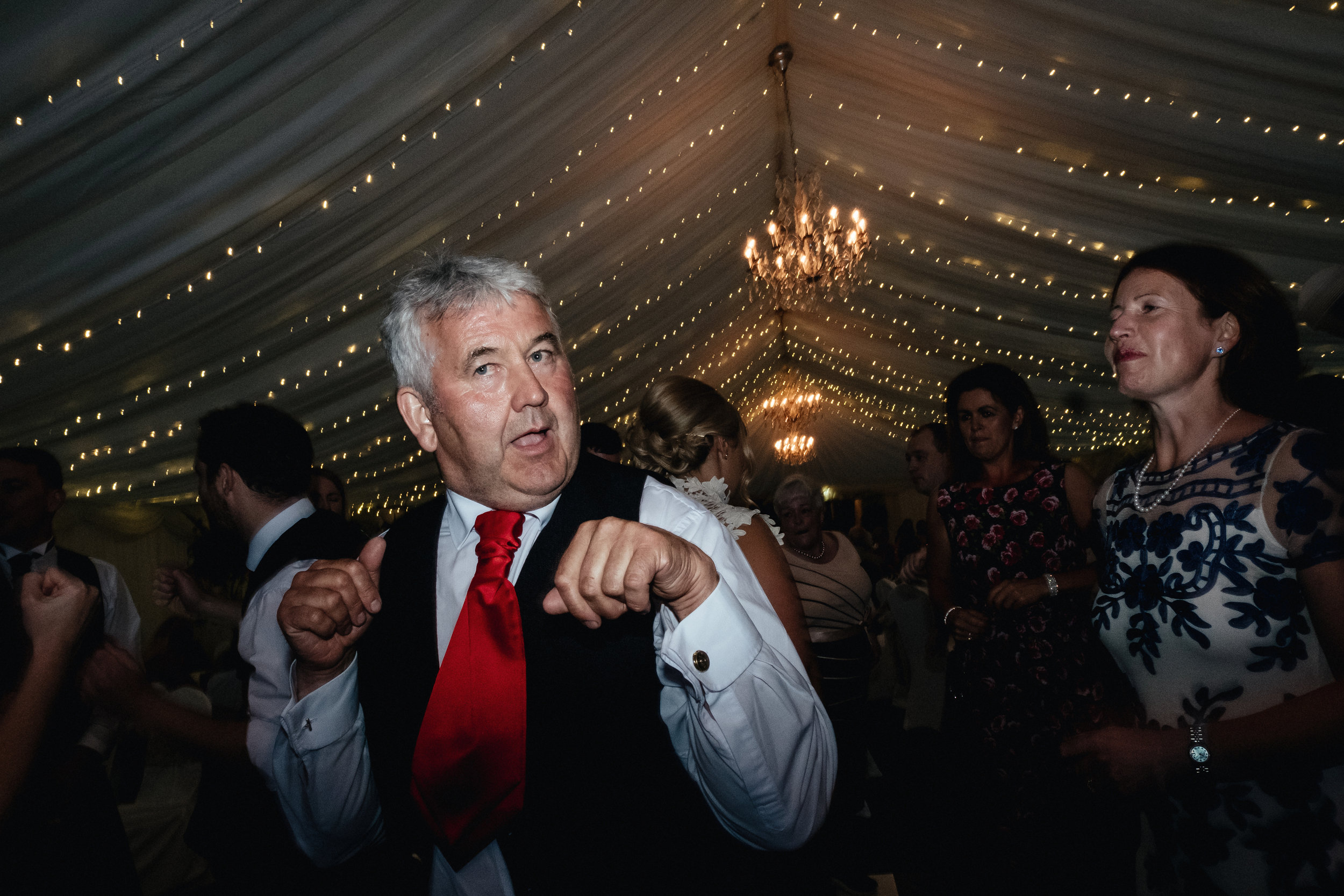 Father of the groom dancing