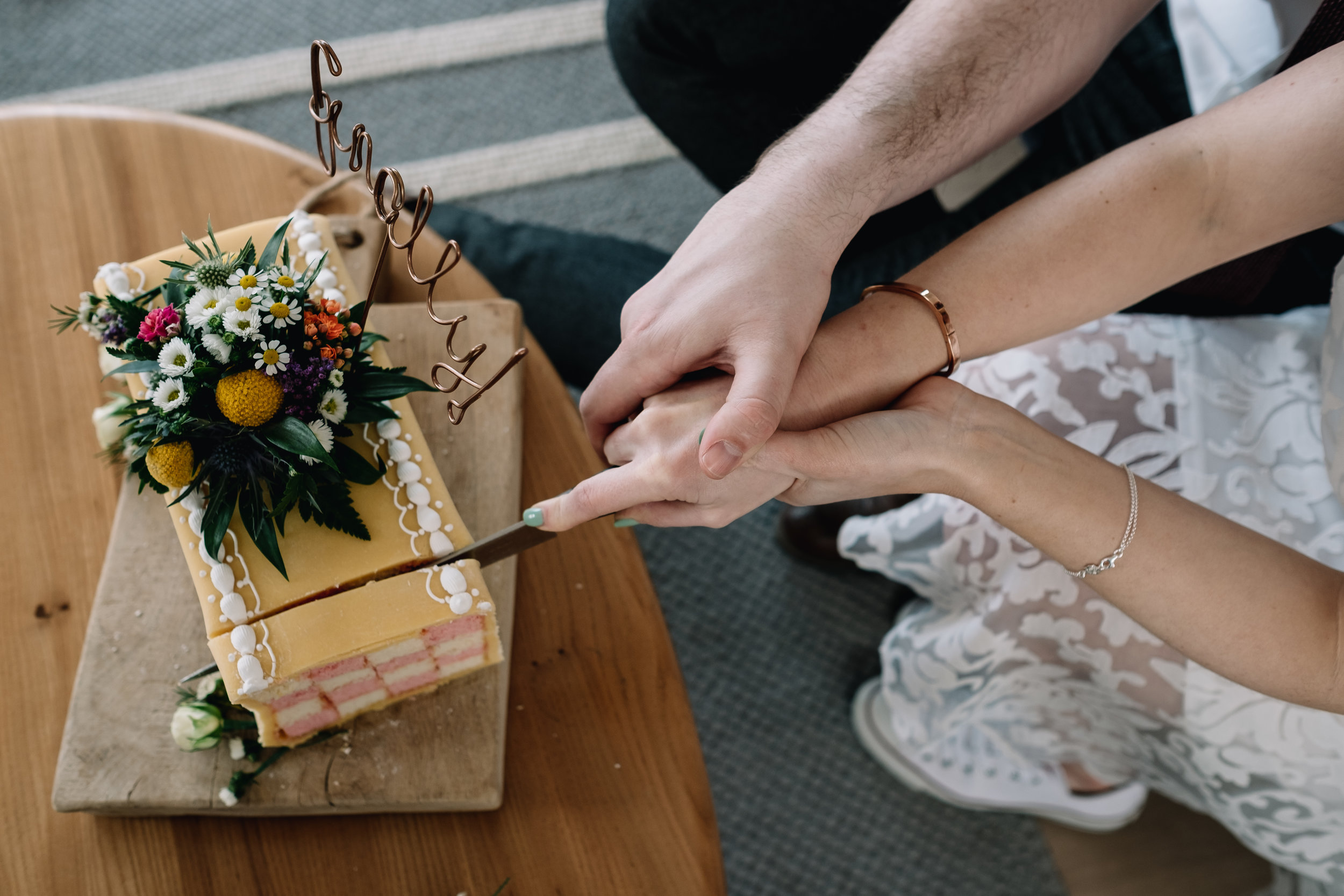 Battenberg wedding cake