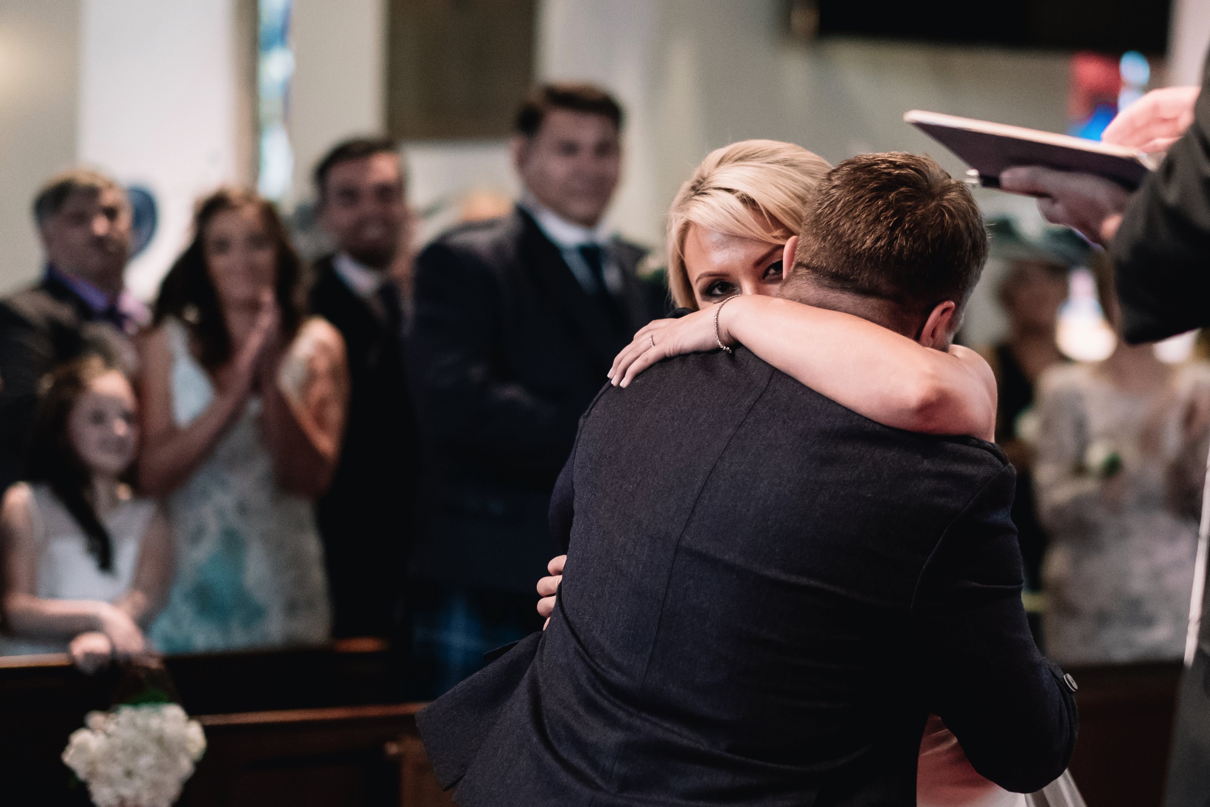 First hug as married couple