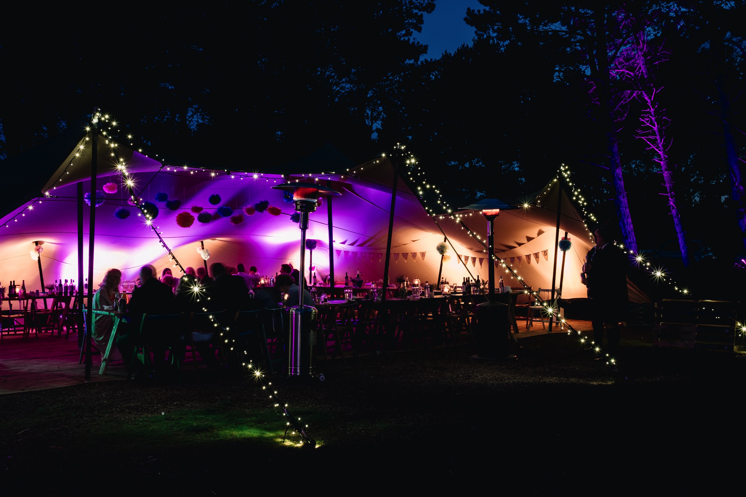  Evening party at the beautifully lit Ravenshuegh Log Cabin.&nbsp; 